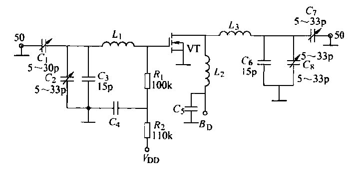 21. 175MHz high frequency <strong>power amplifier circuit</strong> composed of <strong>field effect transistor</strong>.gif