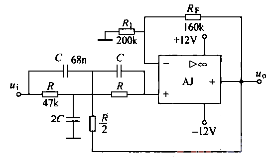 8. Second-order active<strong>band-stop filter</strong> circuit.gif