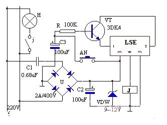 <strong><strong>Delayed lights off</strong></strong>Principle of the device<strong><strong>Circuit diagram</strong></strong>.jpg