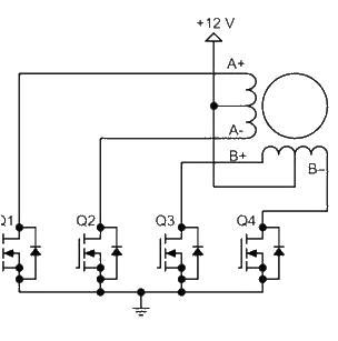 Bipolar stepper motor drive circuit diagram