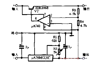 Symmetrical positive and negative output tracking<strong><strong>Power supply circuit diagram</strong></strong>.gif