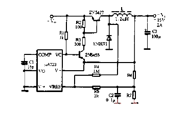 Negative voltage output switching regulator circuit diagram