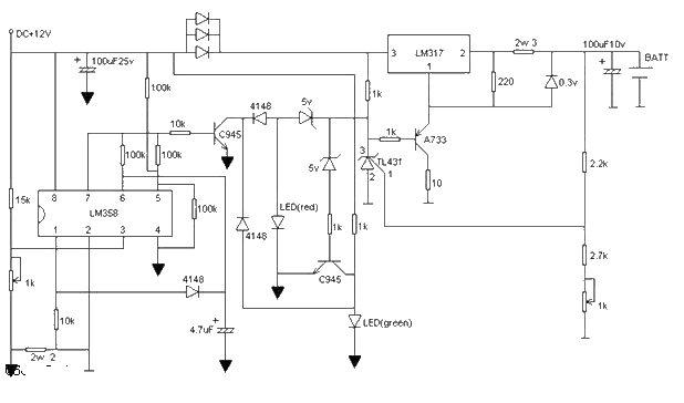 Lithium battery fast charger circuit diagram