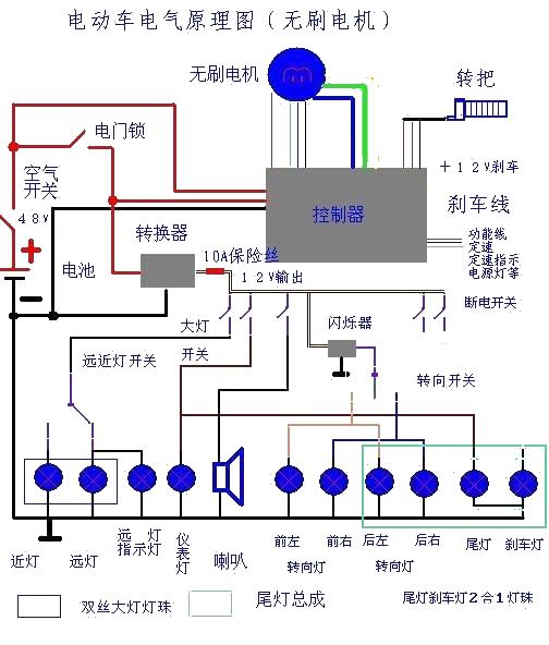 Electric vehicle electrical schematic diagram