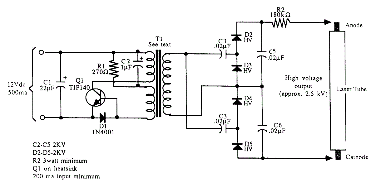 12v cold light tube boost drive circuit