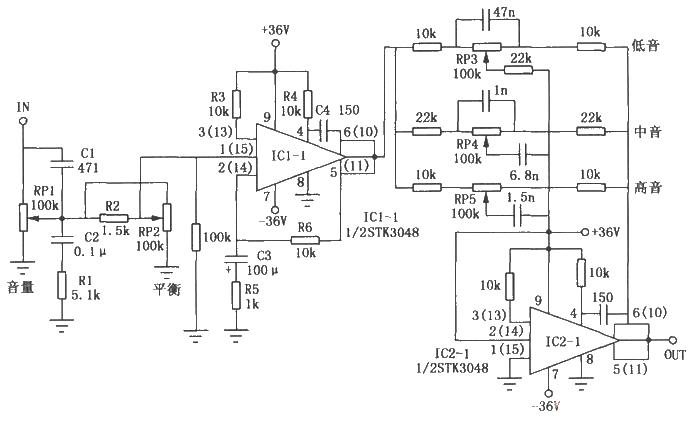 Dual<strong><strong>op amp</strong></strong>three-stage tone<strong><strong>processing circuit</strong></strong>picture.jpg