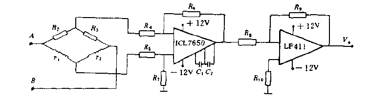 Sensor amplification circuit diagram