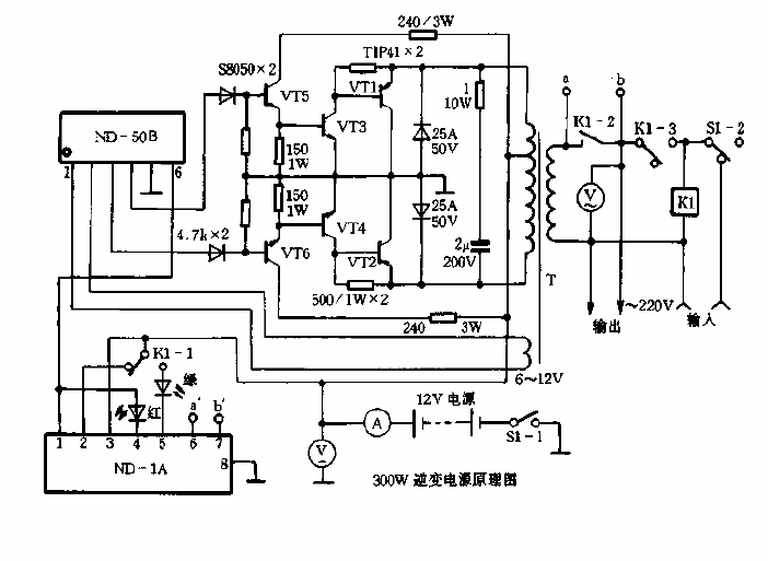 300W inverter<strong><strong>Power supply circuit diagram</strong></strong>.gif