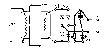 Printed circuit diagram of power converter