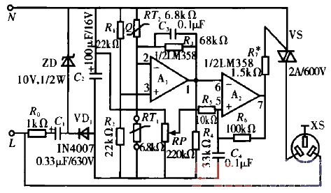 Range hood automatic controller circuit