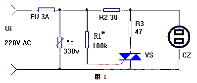 Color TV simple protection socket circuit diagram