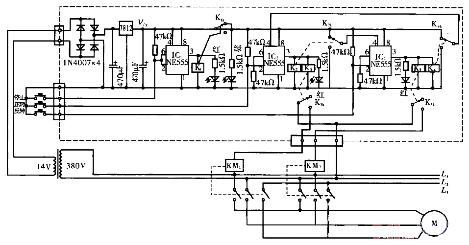 3.<strong>Three-phase motor</strong><strong>Forward and reverse control</strong>Substitution<strong>Circuit</strong>.gif