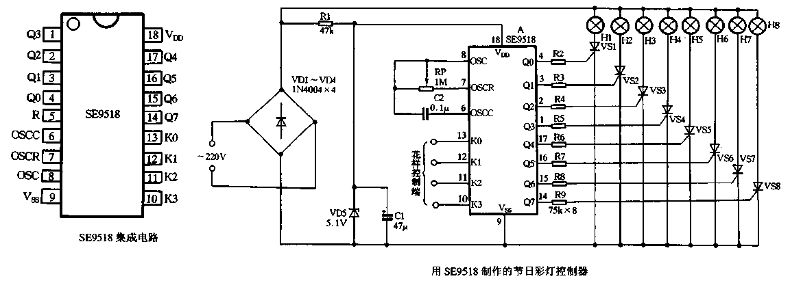 SE9518 Holiday Lights ASIC