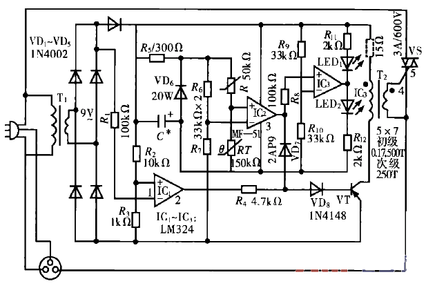 34.<strong>Thyristor</strong>Zero-crossing<strong>Switch</strong><strong>Temperature Controller</strong>Circuit.gif