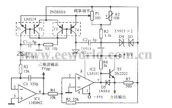 1Hz～100kHz方波-三角波振荡器