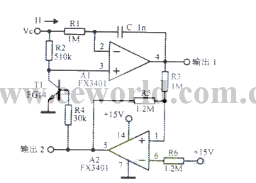 电流型运放组成的压控振荡器