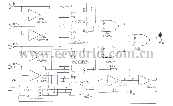 Asynchronous pulse synthesis circuit