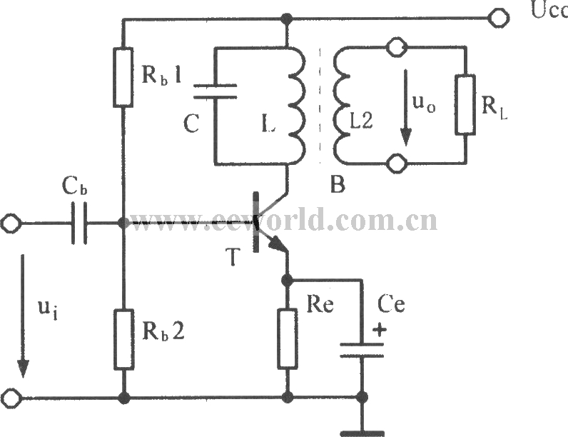 Typical frequency selective amplifier circuit