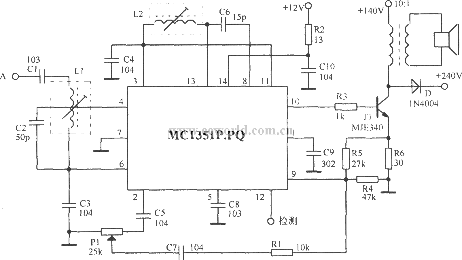 由MCl351组成的实际电路