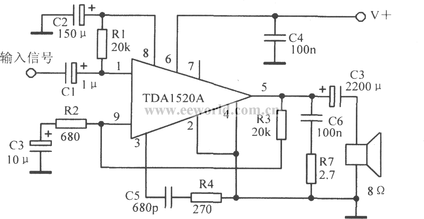 TDAl520A典型应用电路