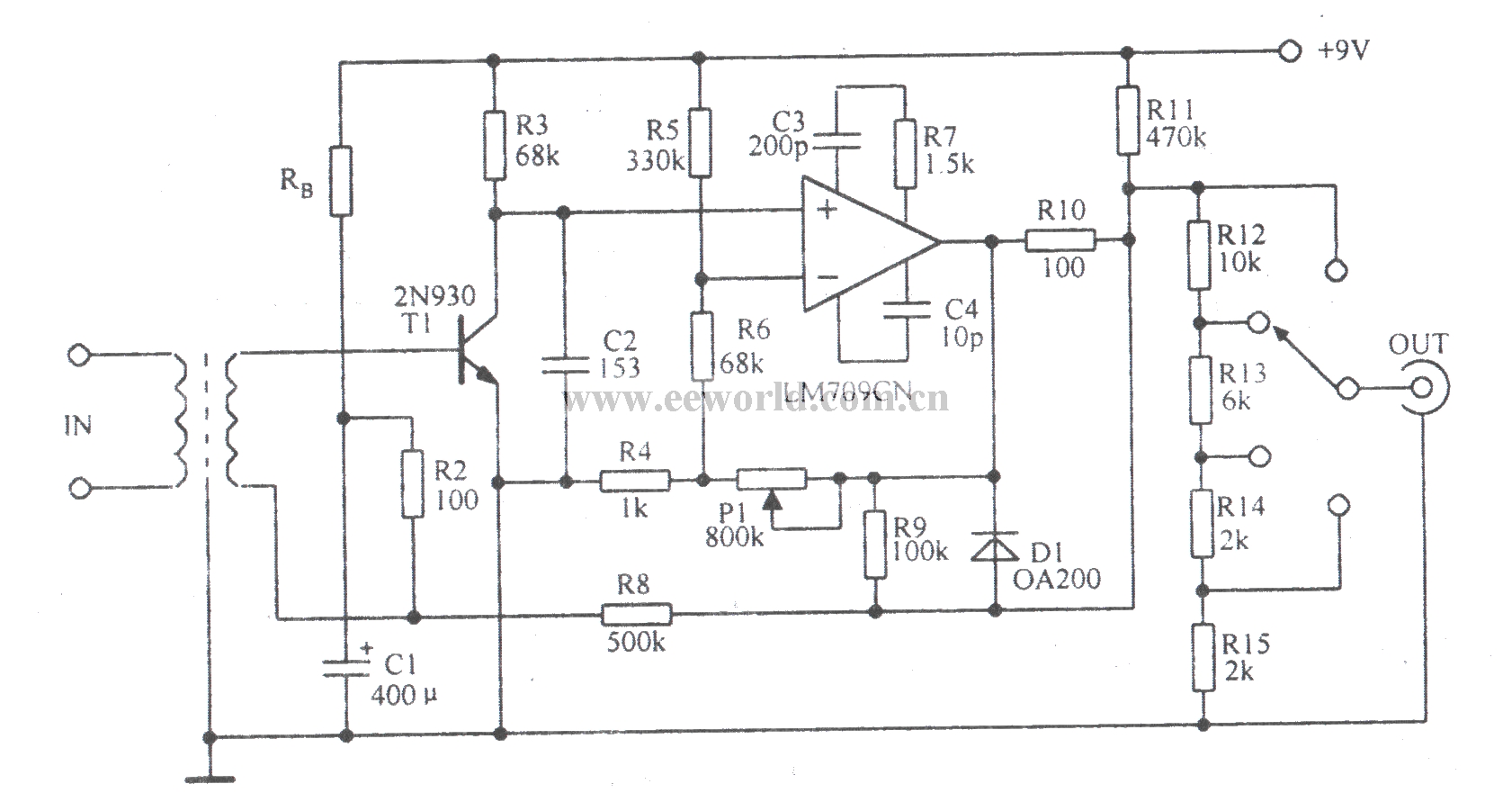 Myocardial voltage amplification circuit