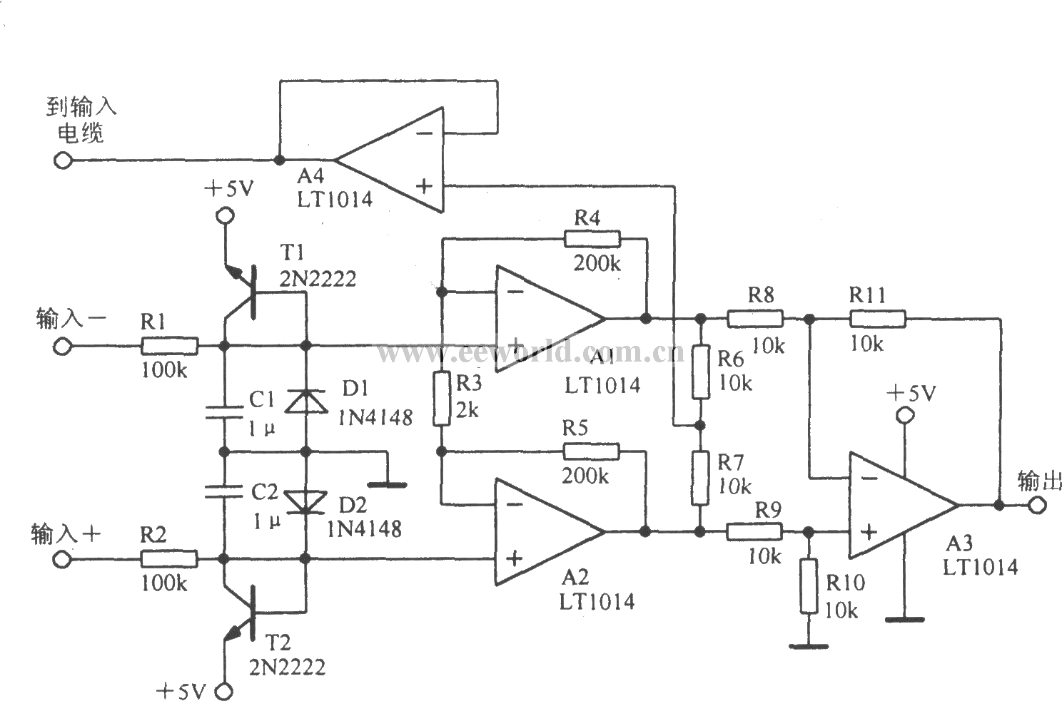 Amplification circuits for precision instruments