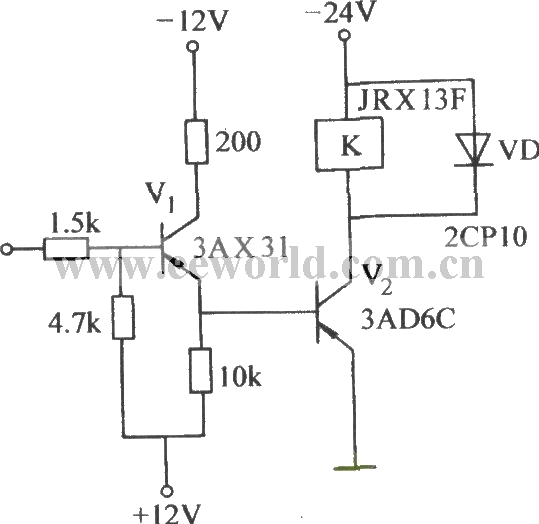 Emitter follower and inverter combined application circuit