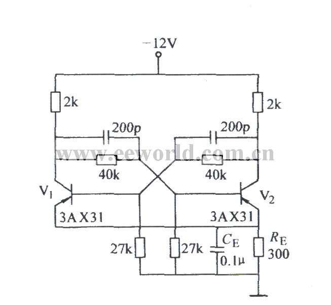 Self-biased bistable circuit