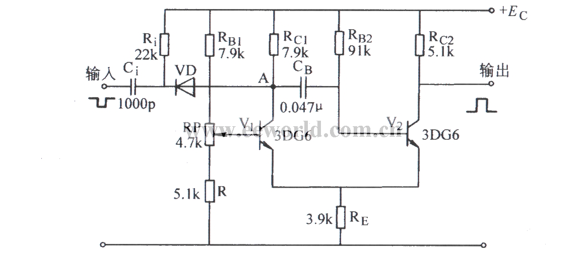 射极耦合单稳态电路