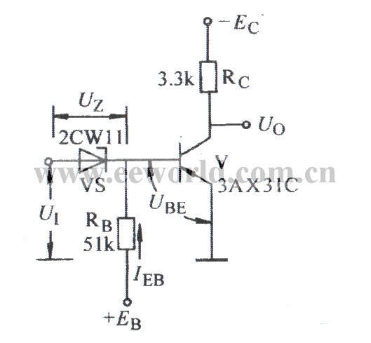 Zener diode threshold NOT gate circuit