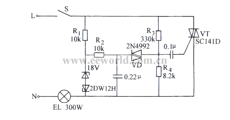 双向晶闸管延长白炽灯使用寿命电路