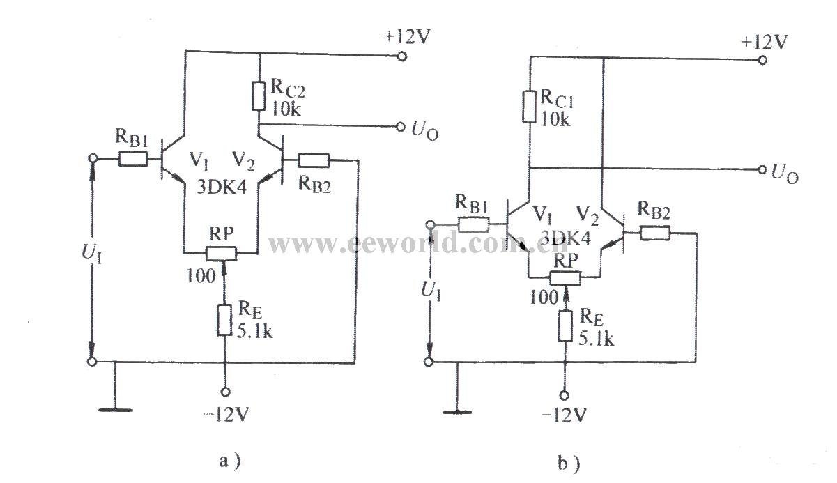 Single-ended output differential amplifier circuit