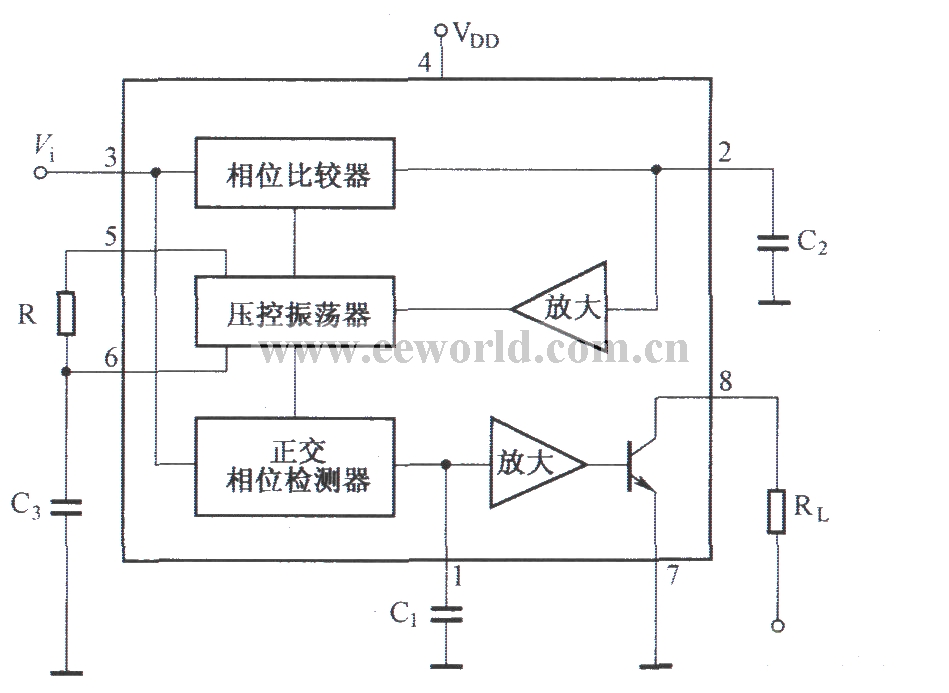 LM567的内部结构