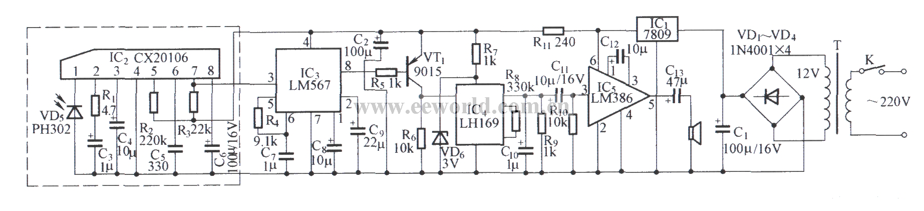 Infrared detection language warning device