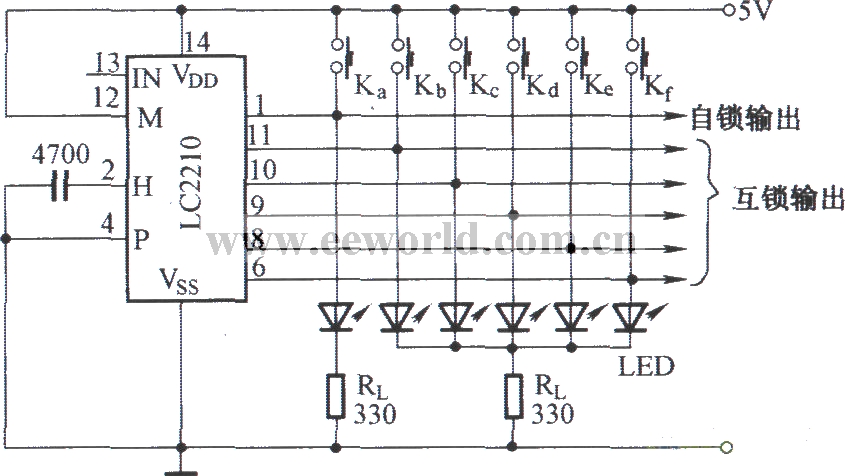 Application circuit of LC2210 interlock output