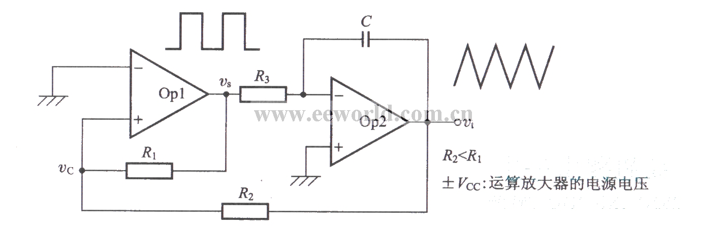 方波和三角波的振荡电路
