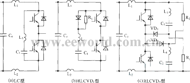 三种放电阻止型缓冲电路  IGBT