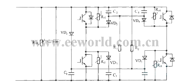 逆变电源的缓冲电路(抑制IGBT栅极-发射极直流过压)