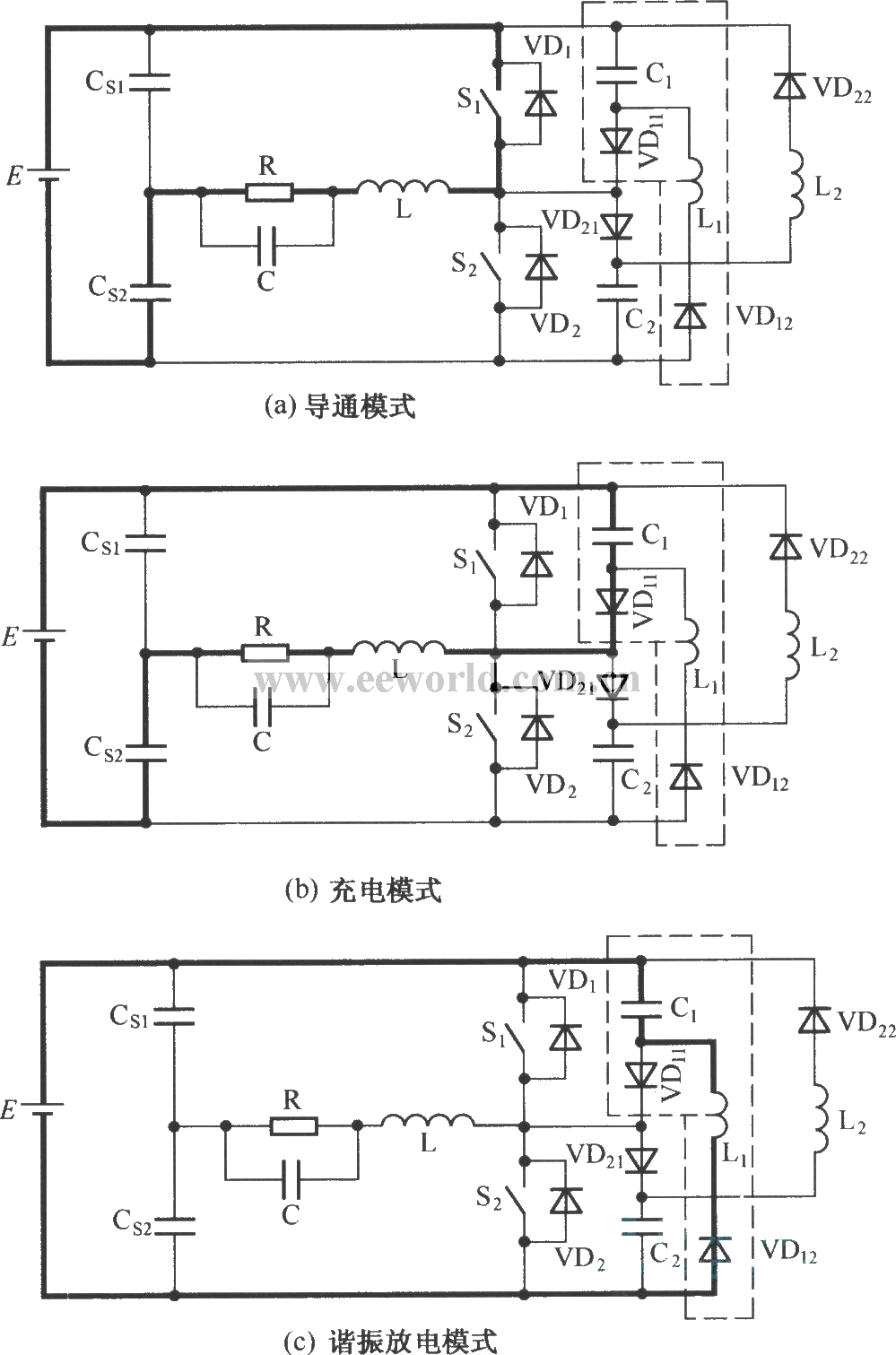 C-L-2D型无源无损缓冲电路的工作模式