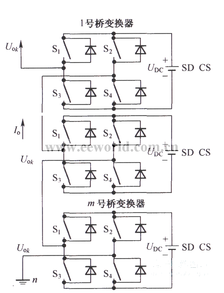 串联H桥多电平主电路变换器