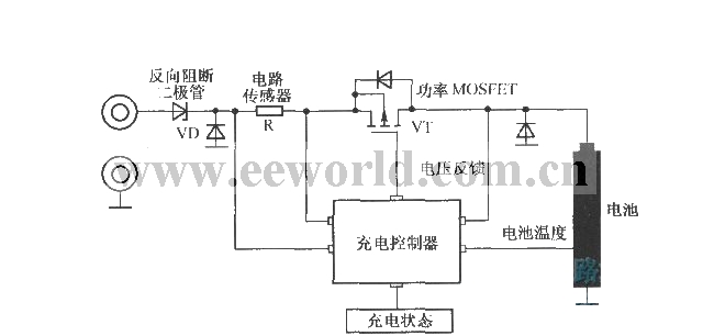 典型线性充电器的结构示意图