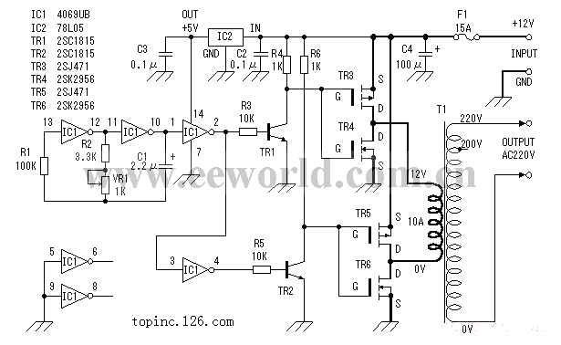 Amateur inverter circuit application diagram