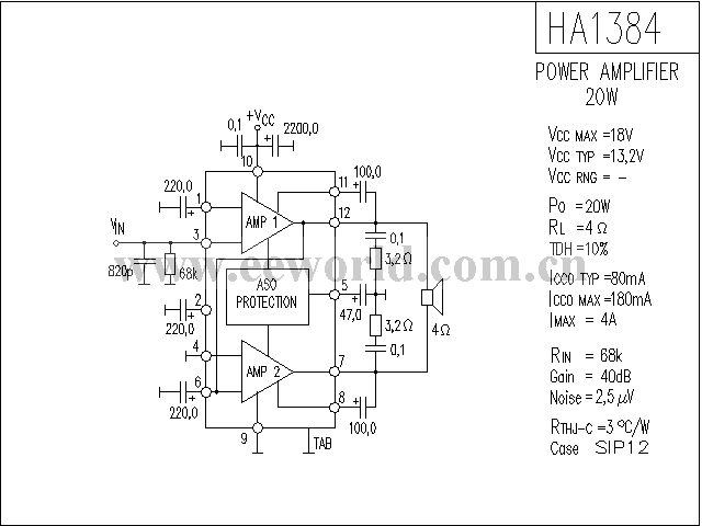 HA1384功放电路