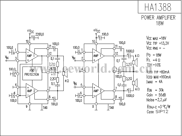 HA1388功放电路