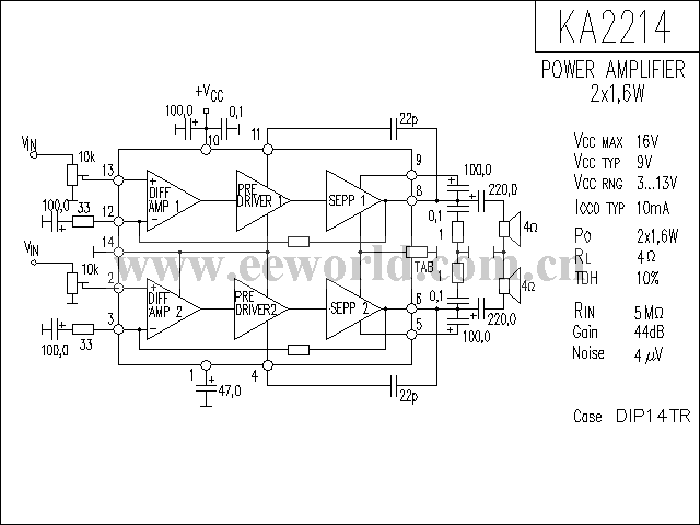 KA2214功放电路