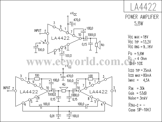 LA4422功放电路