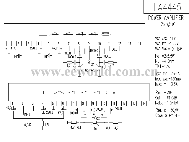 LA4445功放电路