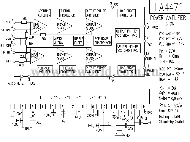 LA4476功放电路