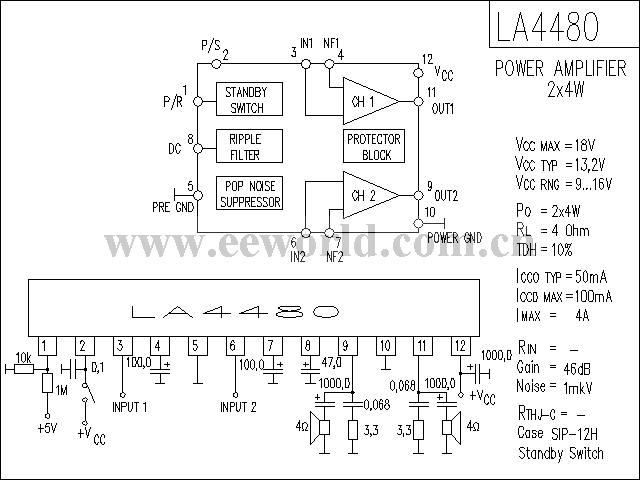 LA4480功放电路