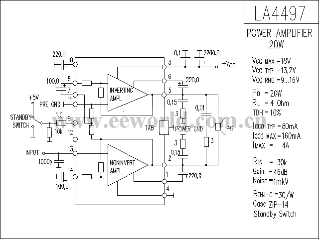 LA4497功放电路